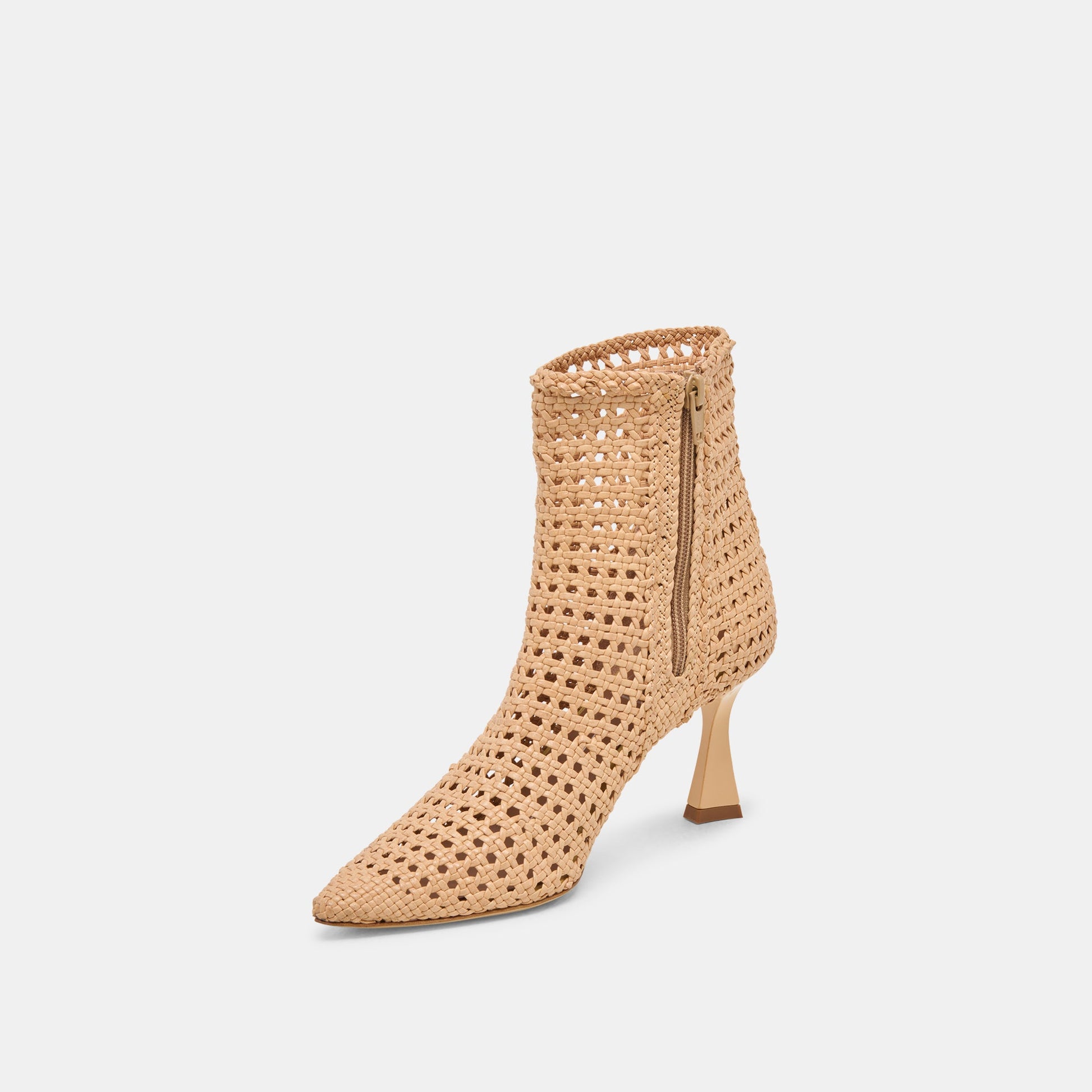 Lonni Tan Woven Leather Booties Dolce Vita