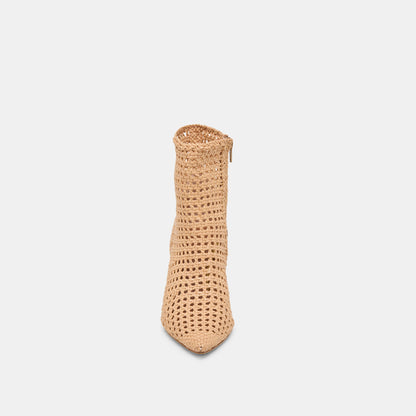 Lonni Tan Woven Leather Booties Dolce Vita