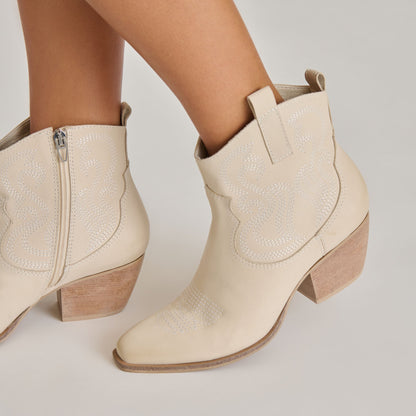 SHANIA BOOTIES IVORY NUBUCK Dolce Vita
