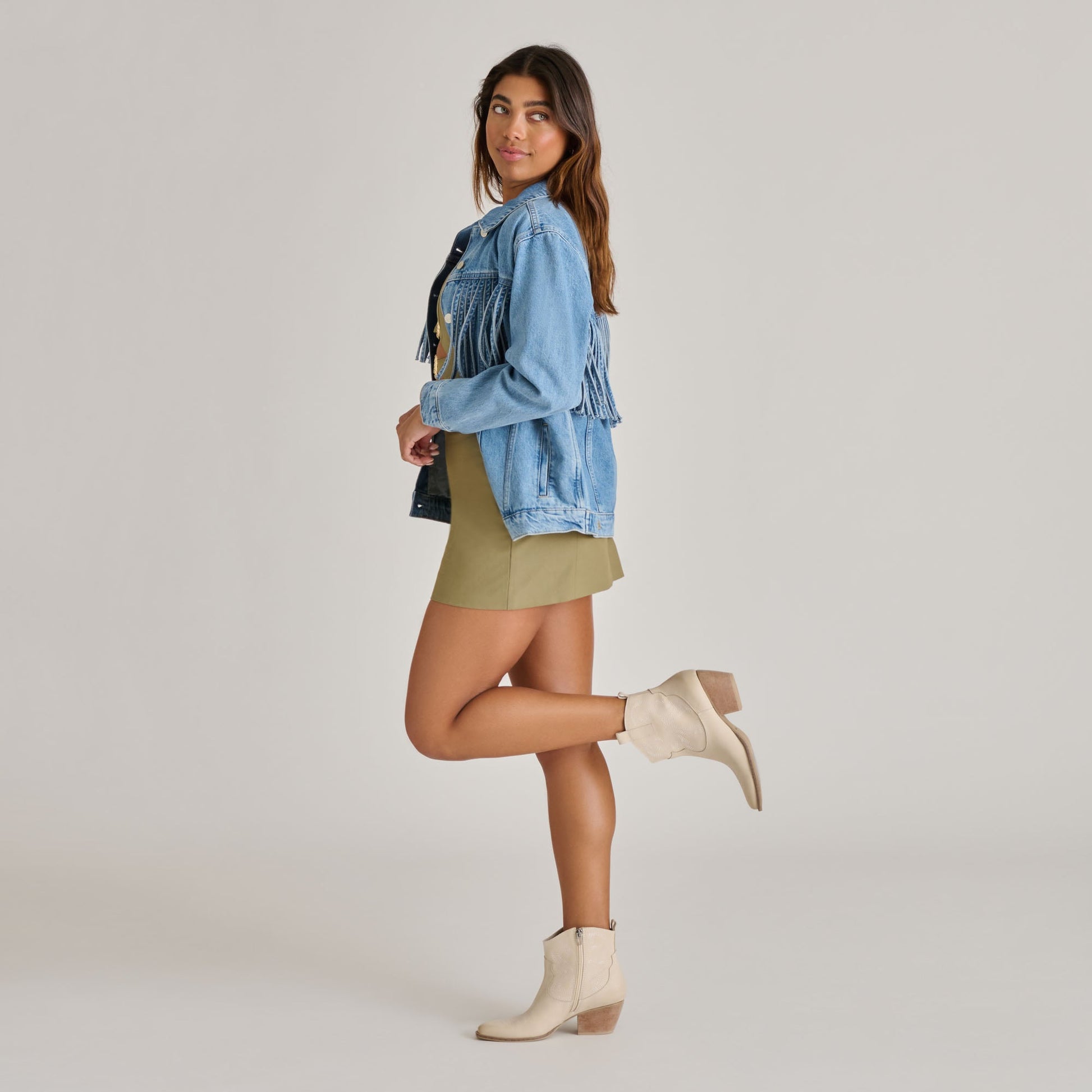 SHANIA BOOTIES IVORY NUBUCK Dolce Vita