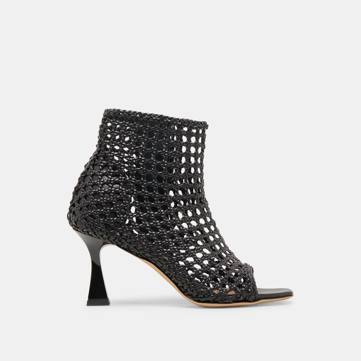 Quin Black Woven Leather Heels Dolce Vita