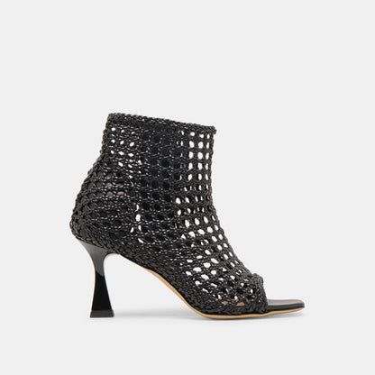 Quin Black Woven Leather Heels Dolce Vita
