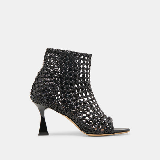 Quin Black Woven Leather Heels Dolce Vita