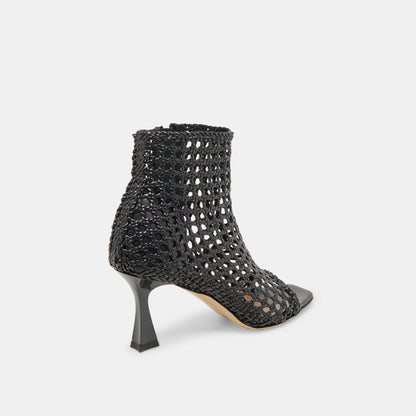Quin Black Woven Leather Heels Dolce Vita