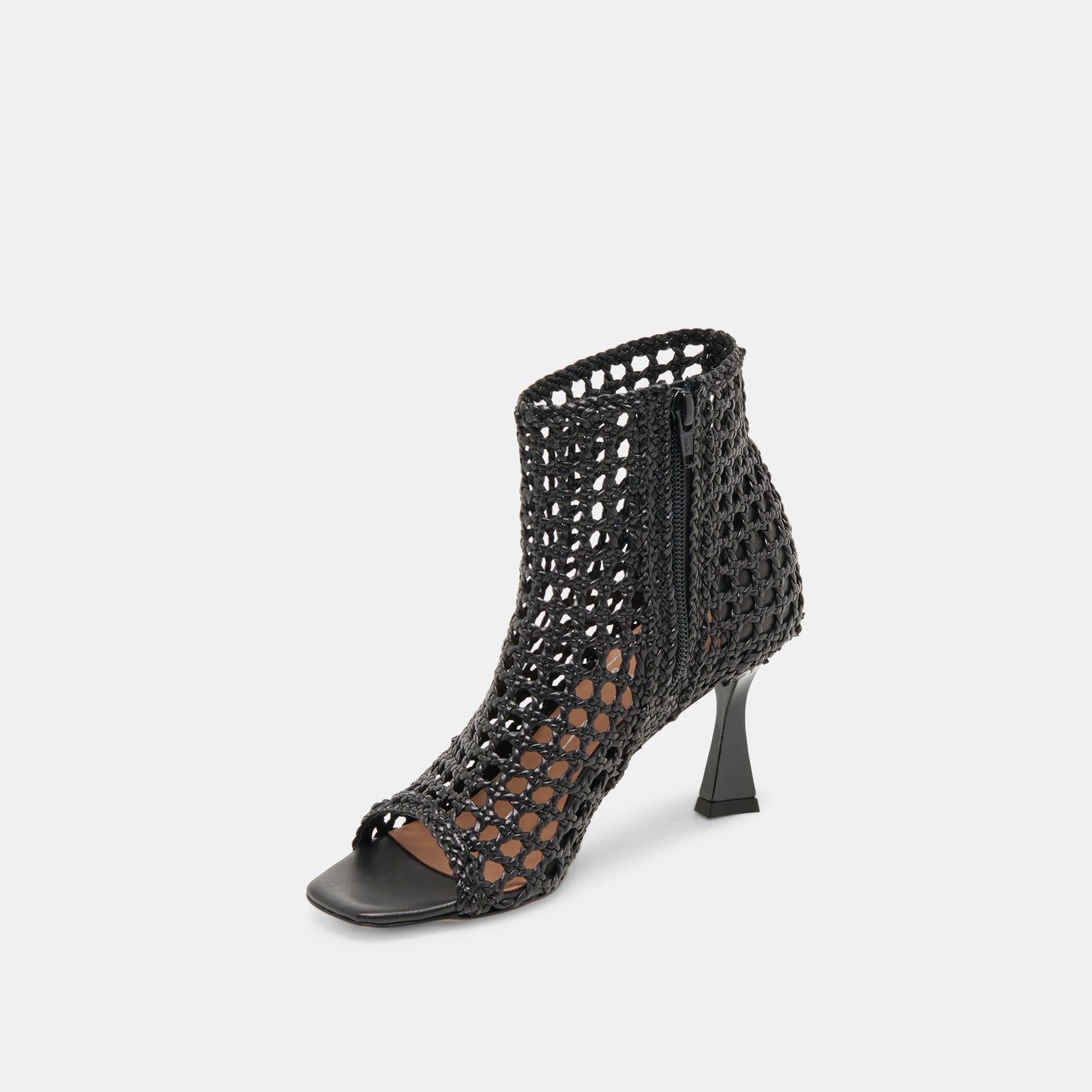 Quin Black Woven Leather Heels Dolce Vita
