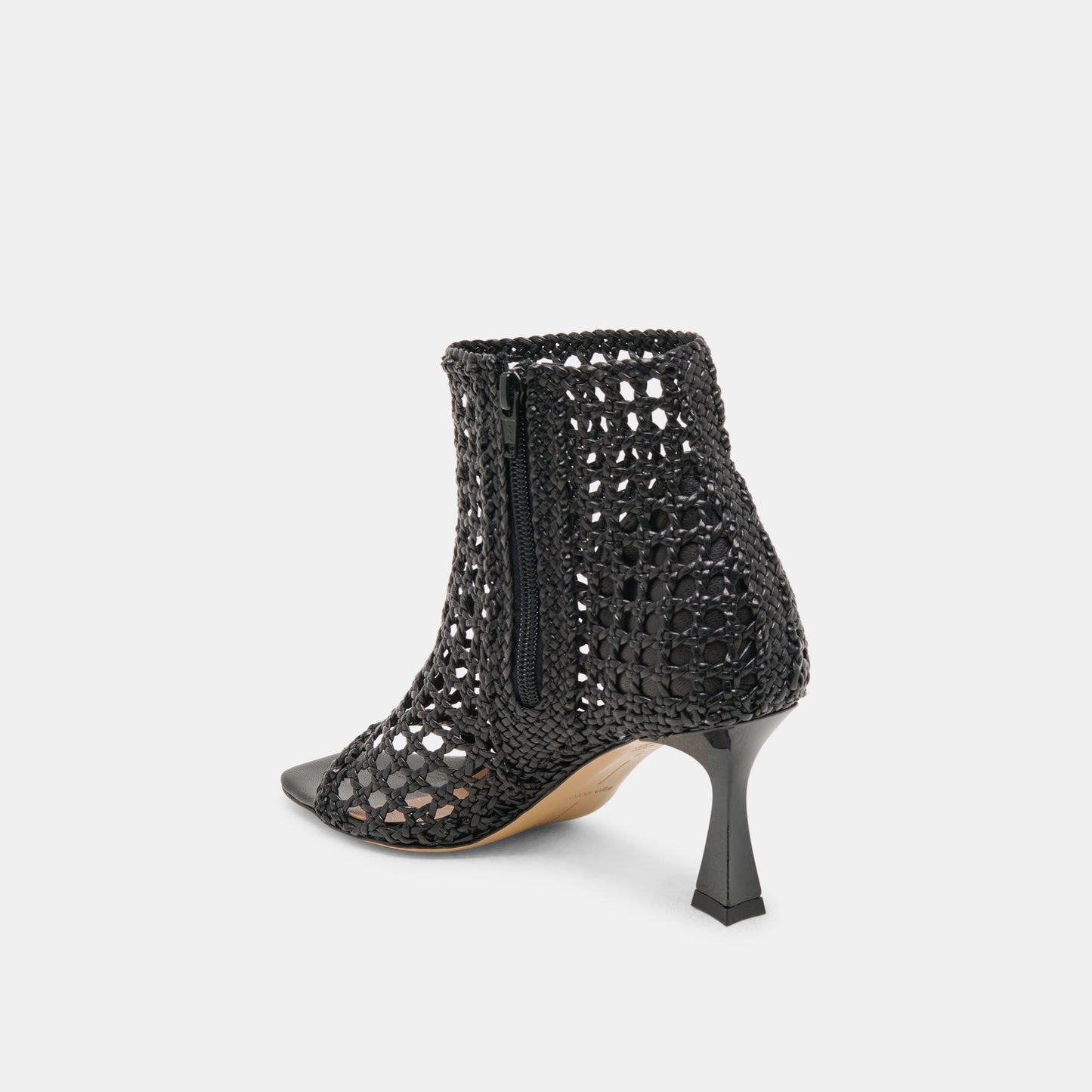 Quin Black Woven Leather Heels Dolce Vita