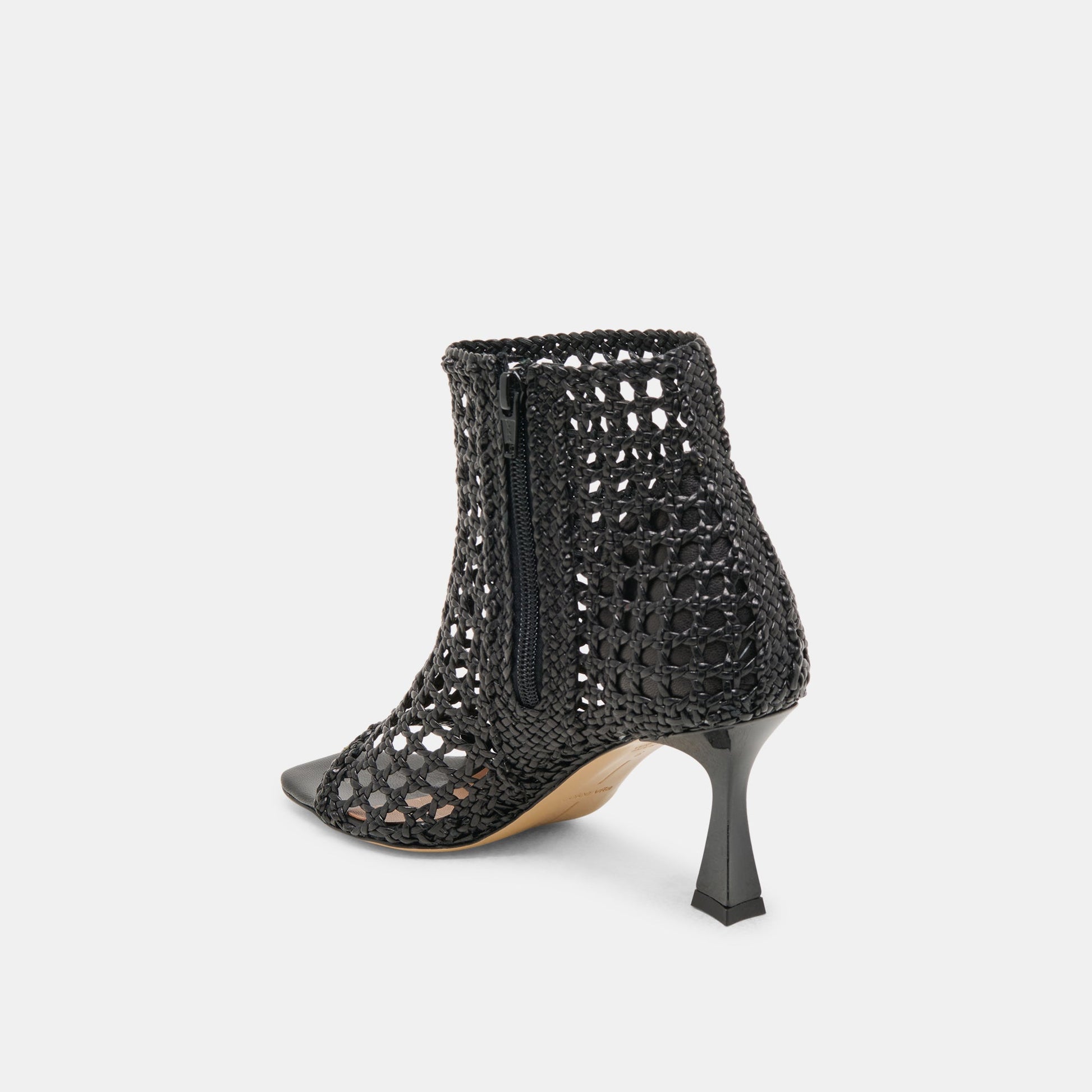 Quin Black Woven Leather Heels Dolce Vita