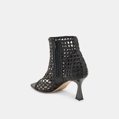 Quin Black Woven Leather Heels Dolce Vita