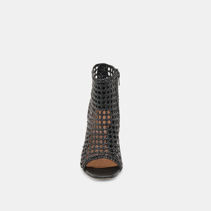 Quin Black Woven Leather Heels Dolce Vita