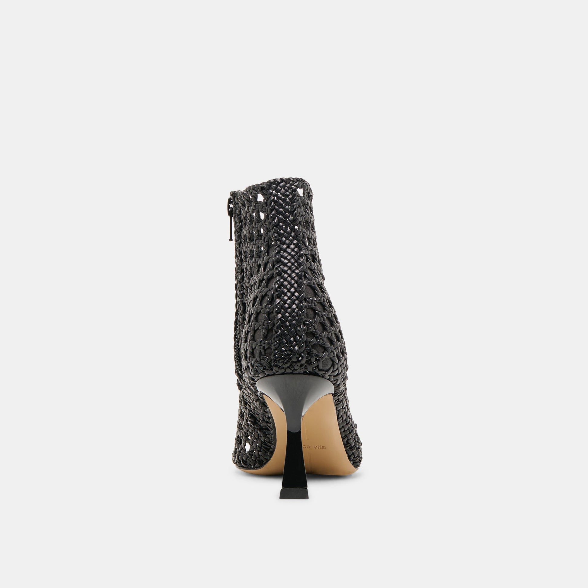 Quin Black Woven Leather Heels Dolce Vita
