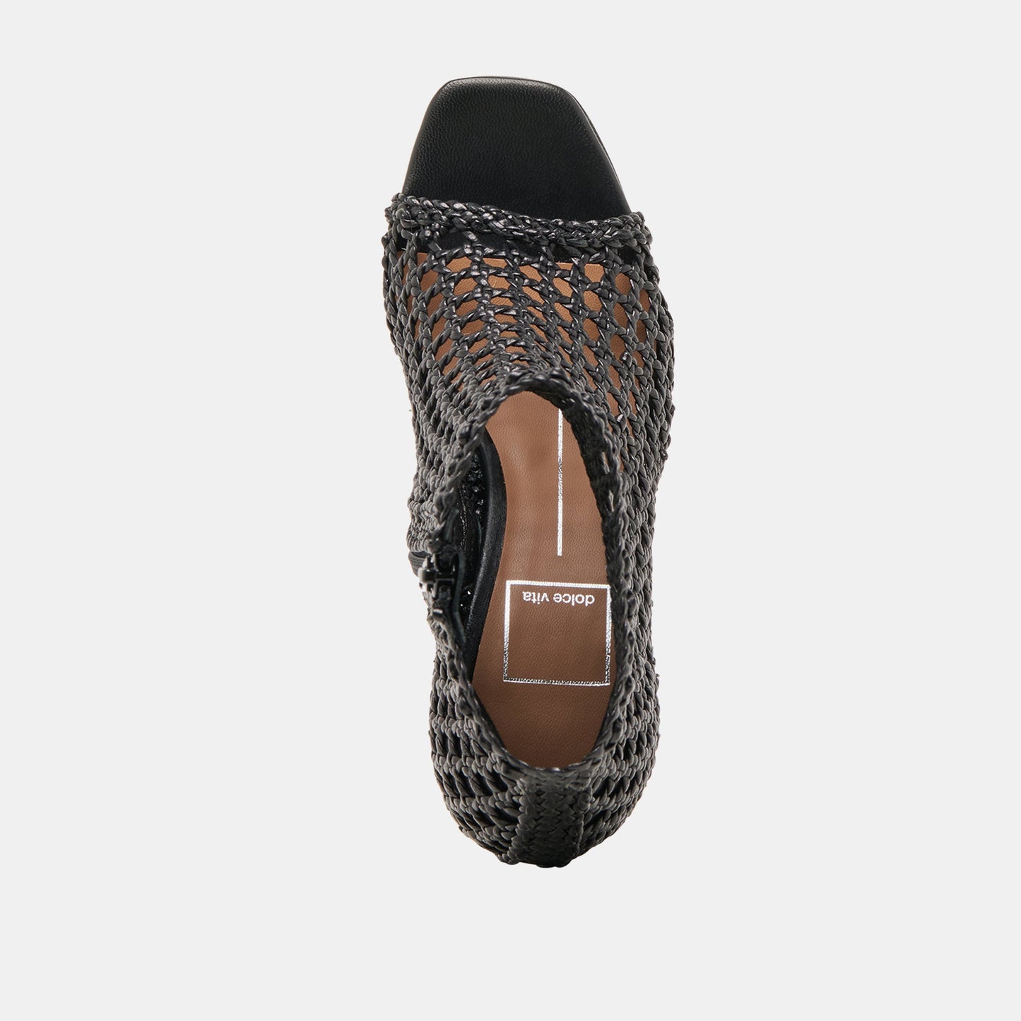 Quin Black Woven Leather Heels Dolce Vita