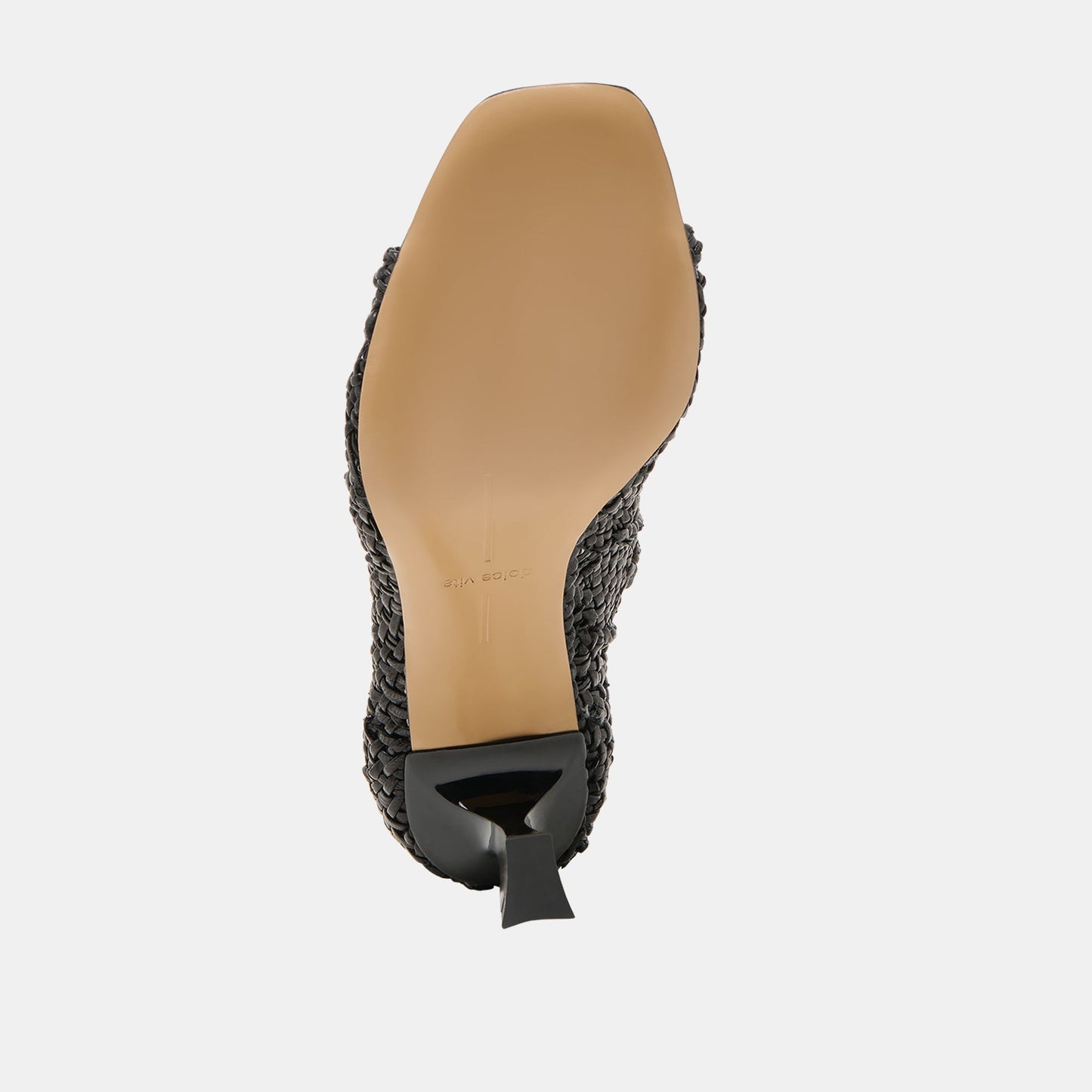 Quin Black Woven Leather Heels Dolce Vita