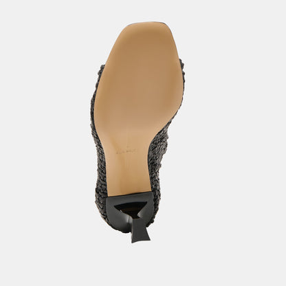 Quin Black Woven Leather Heels Dolce Vita