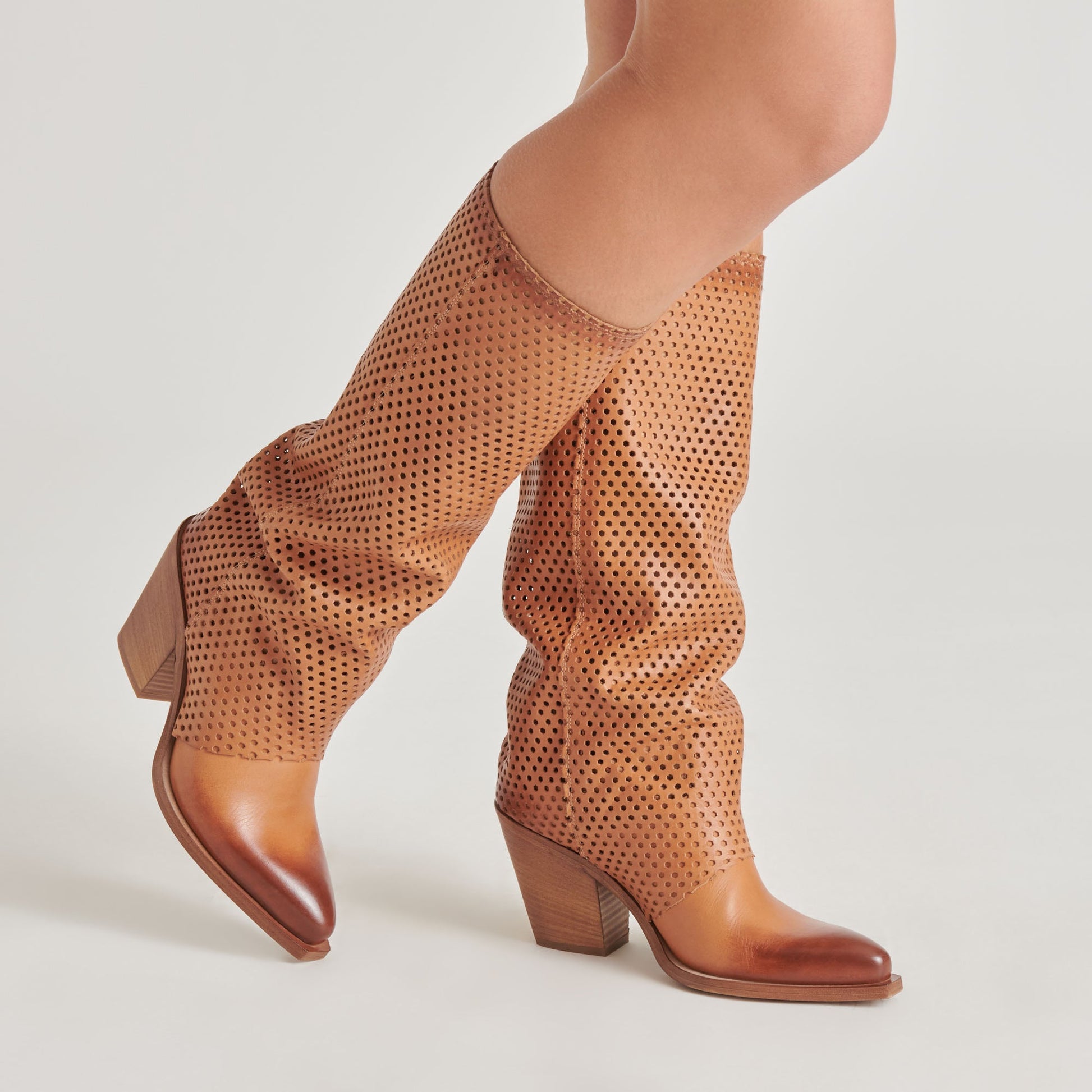 BOONE BOOTS COGNAC LEATHER Dolce Vita