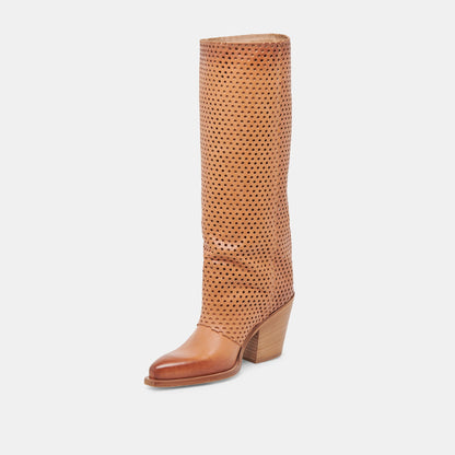 BOONE BOOTS COGNAC LEATHER Dolce Vita