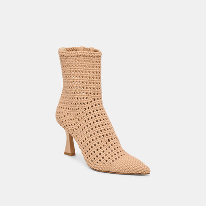Embry Lt Tan Woven Stella Booties Dolce Vita