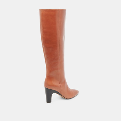 NELAS BOOTS COGNAC LEATHER Dolce Vita