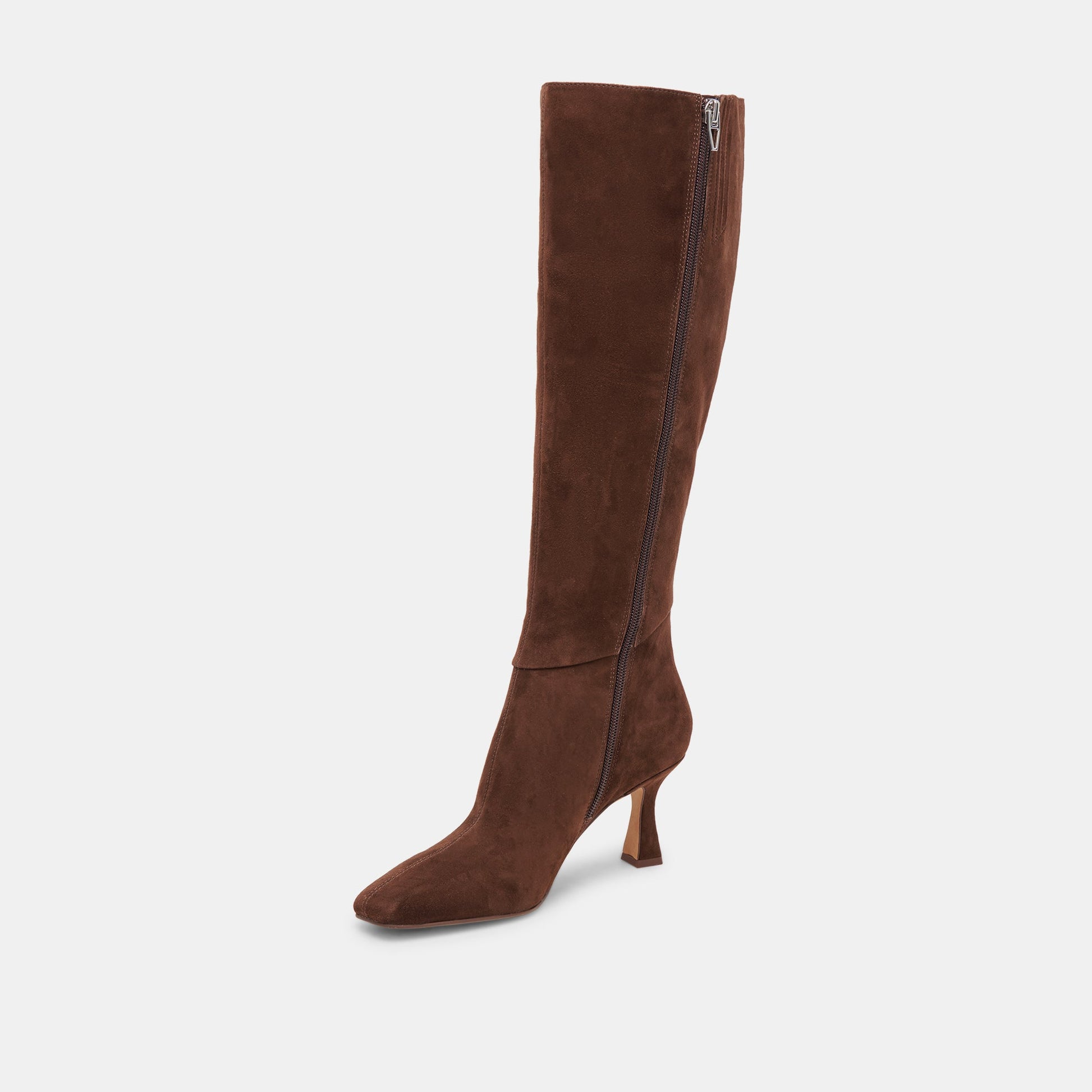 Gyra Extra Wide Calf Brown Suede Boots Dolce Vita