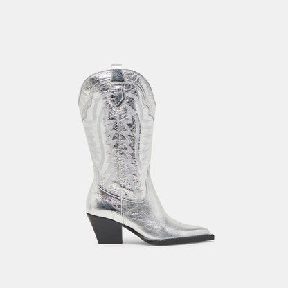 Ryland Extra Wide Calf Silver Boots Dolce Vita