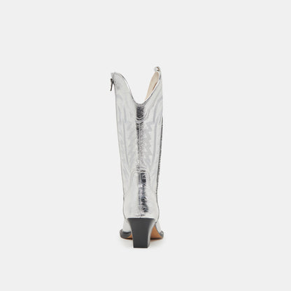 Ryland Extra Wide Calf Silver Boots Dolce Vita