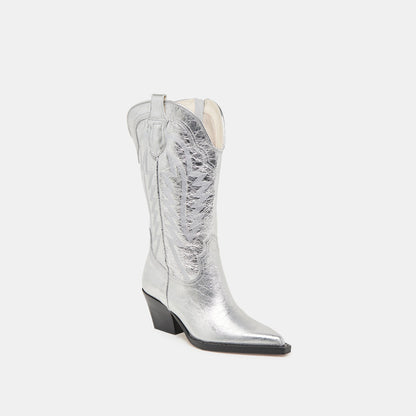 Ryland Extra Wide Calf Silver Boots Dolce Vita