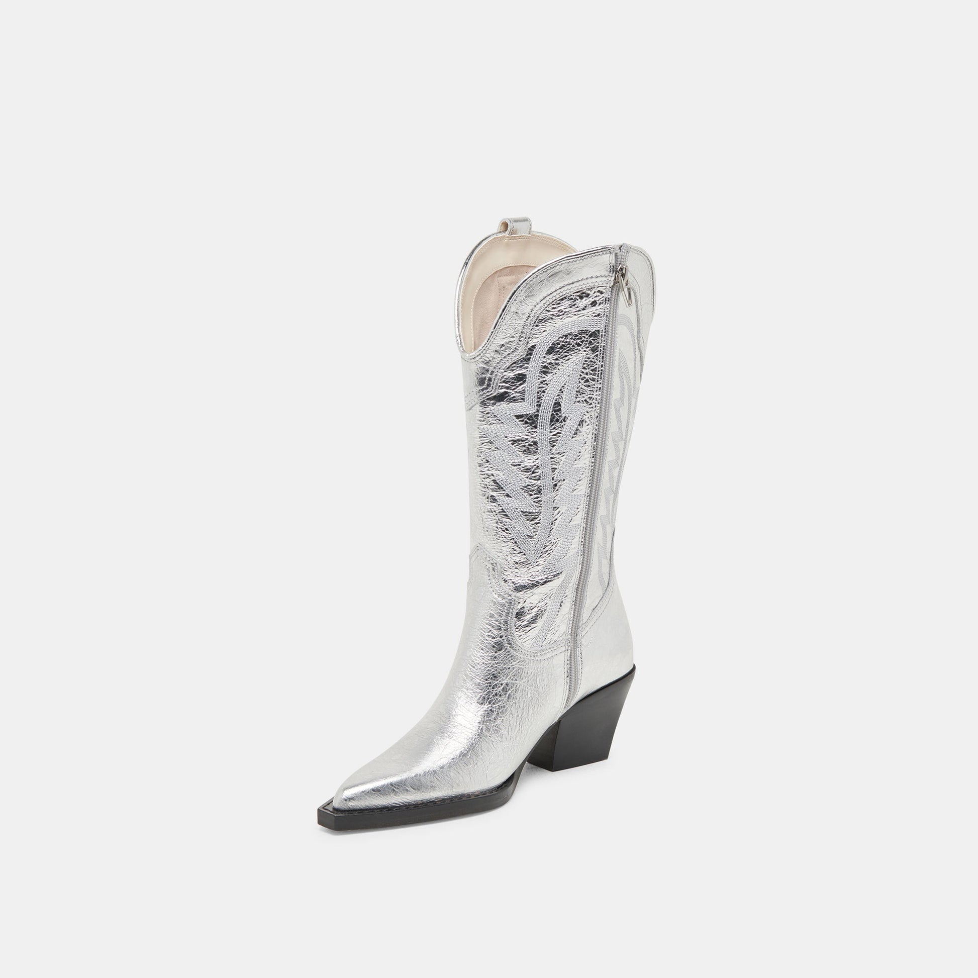 Ryland Extra Wide Calf Silver Boots Dolce Vita