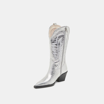 Ryland Extra Wide Calf Silver Boots Dolce Vita