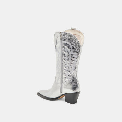 Ryland Extra Wide Calf Silver Boots Dolce Vita