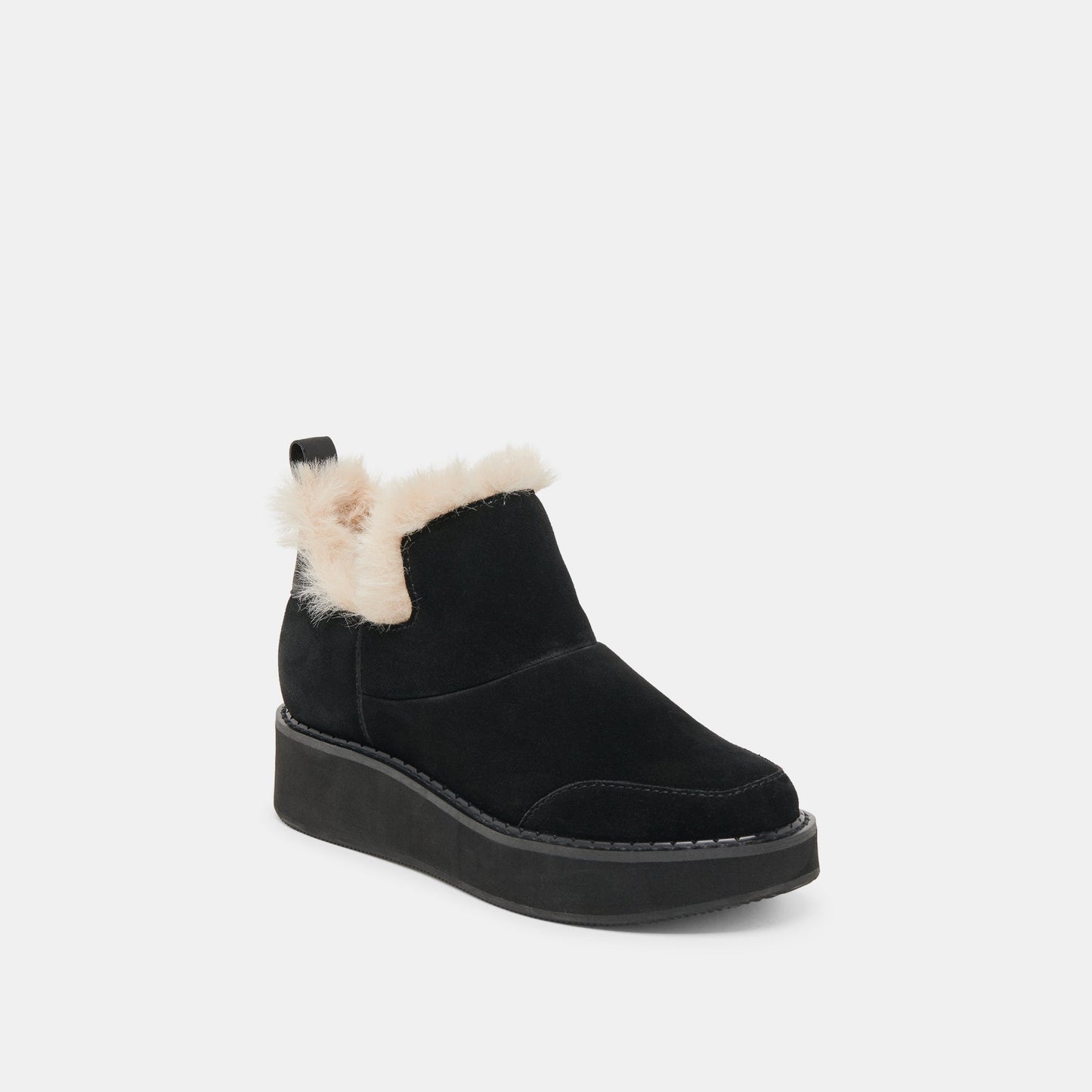 Ardy Plush H2O Waterproof Onyx Suede Booties Dolce Vita