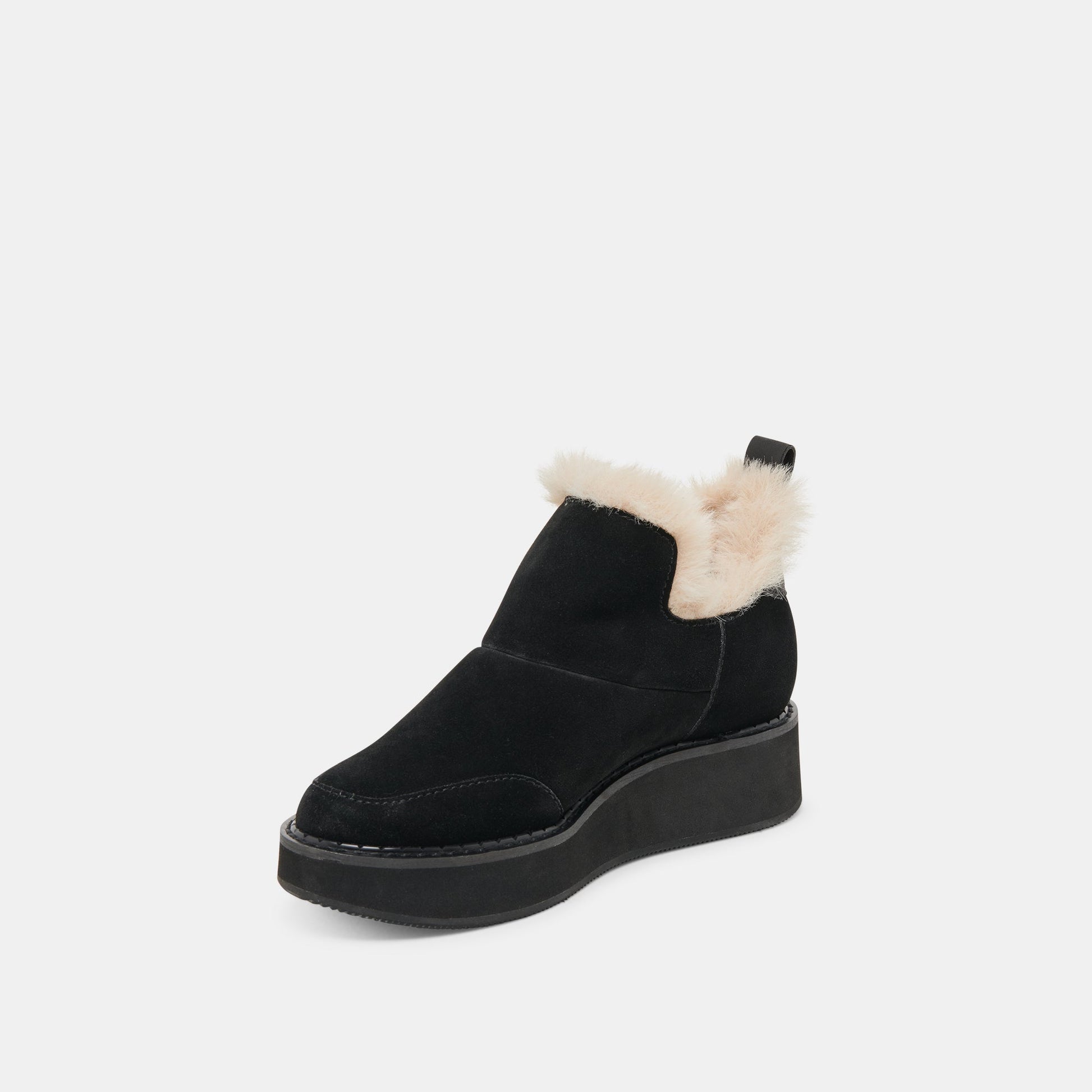 Ardy Plush H2O Waterproof Onyx Suede Booties Dolce Vita
