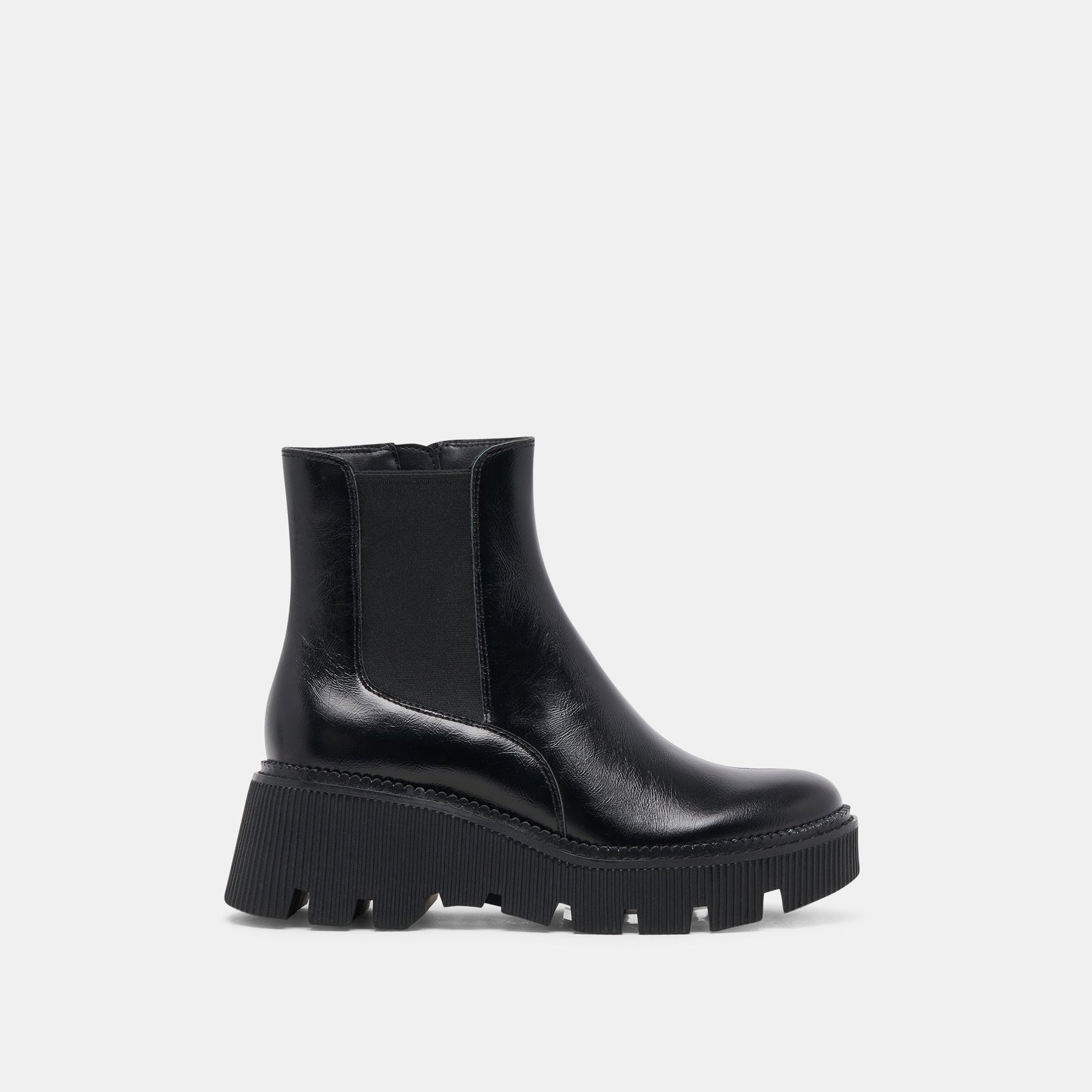 Emmet H2O Waterproof Midnight Crinkle Patent Wide Boots Dolce Vita