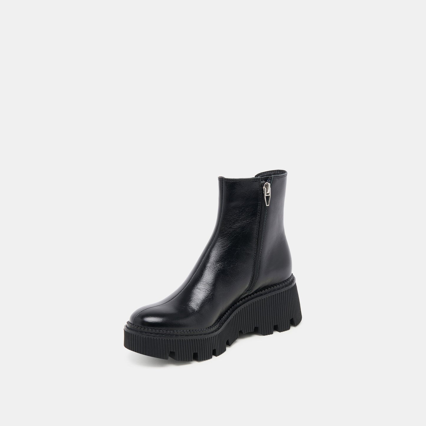 Emmet H2O Waterproof Midnight Crinkle Patent Wide Boots Dolce Vita