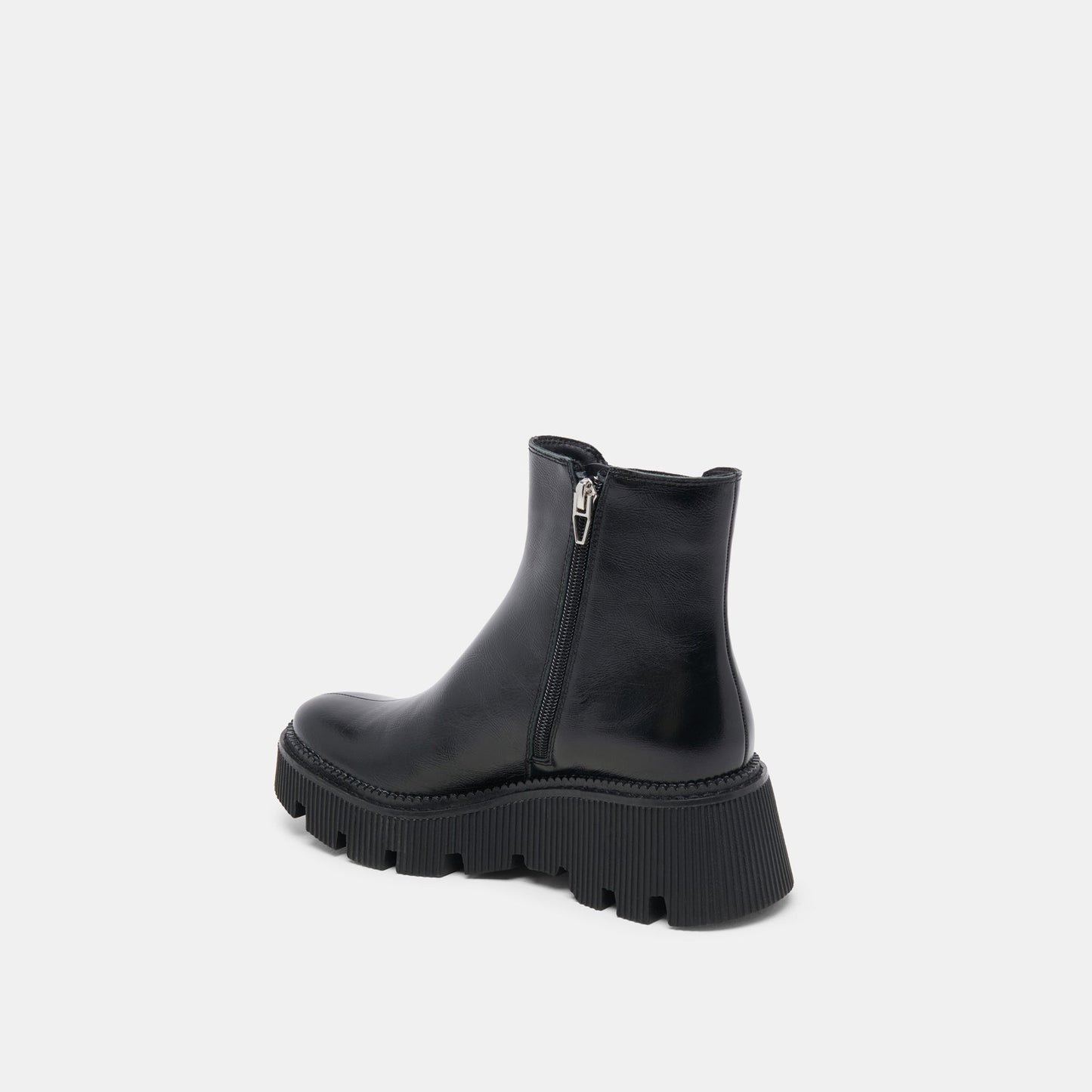 Emmet H2O Waterproof Midnight Crinkle Patent Wide Boots Dolce Vita