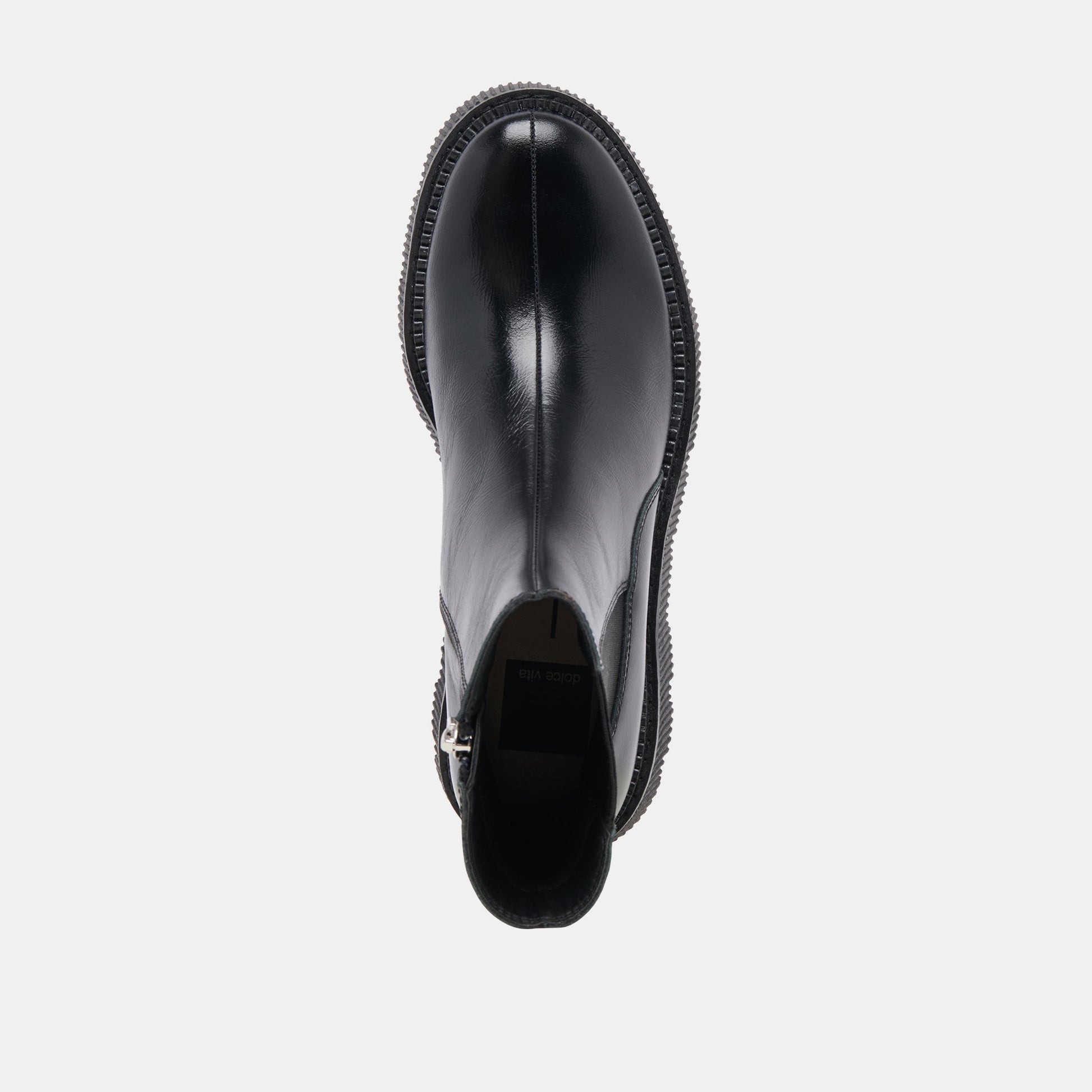 Emmet H2O Waterproof Midnight Crinkle Patent Wide Boots Dolce Vita