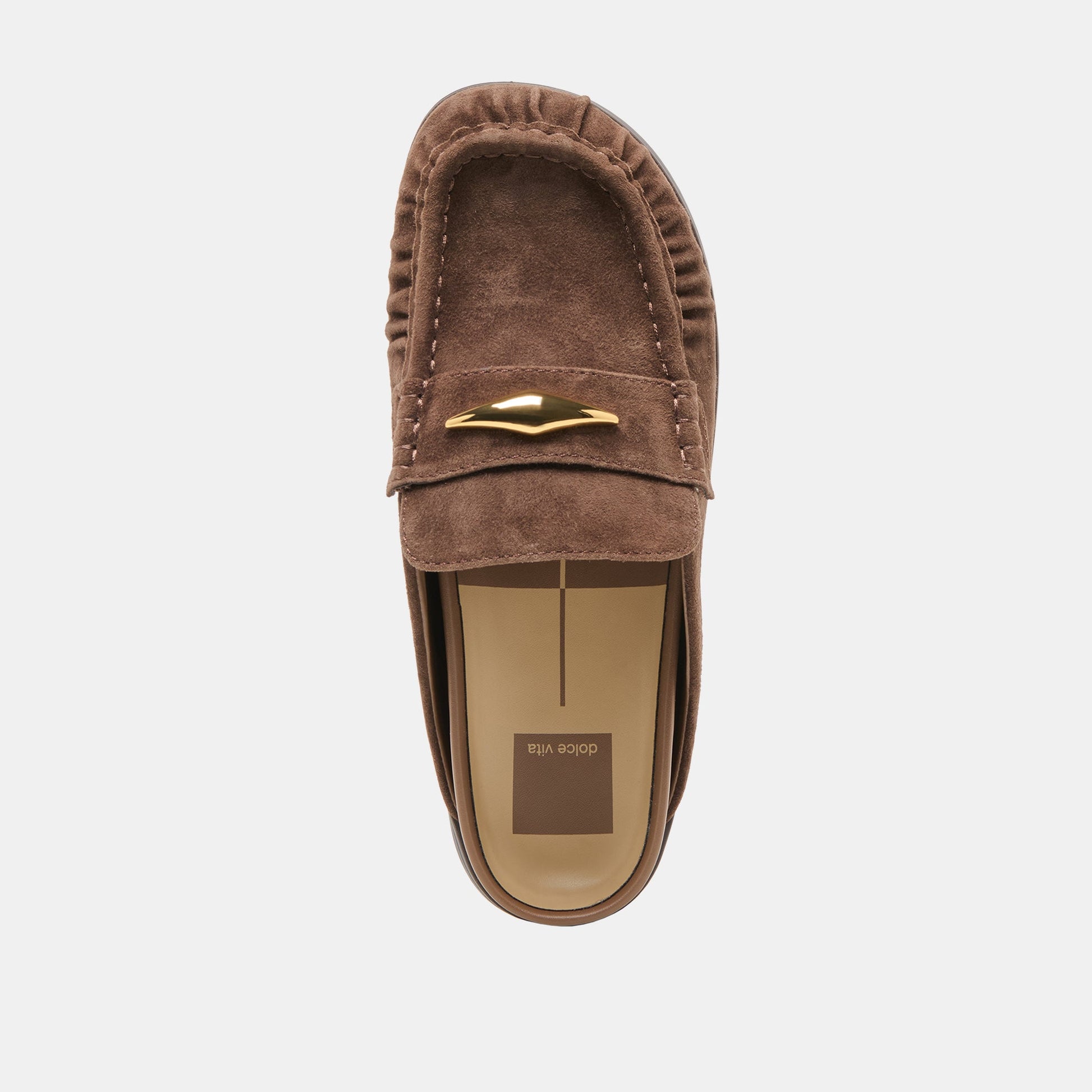 Jodero Dk Brown Suede Flats Dolce Vita