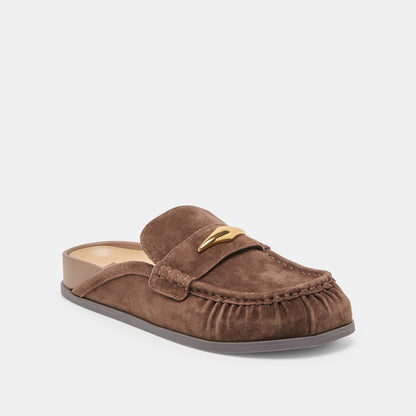 Jodero Dk Brown Suede Flats Dolce Vita