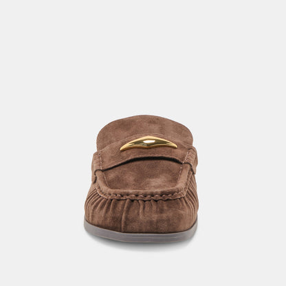 Jodero Dk Brown Suede Flats Dolce Vita
