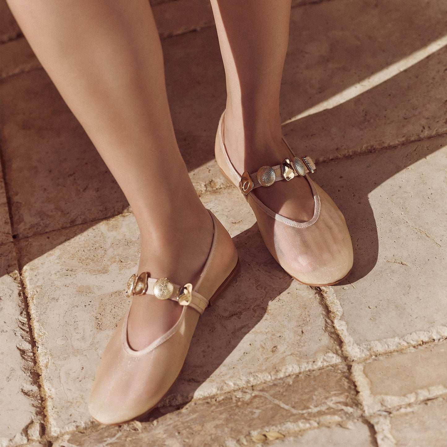 Relan French Vanilla Mesh Ballet Flats Dolce Vita