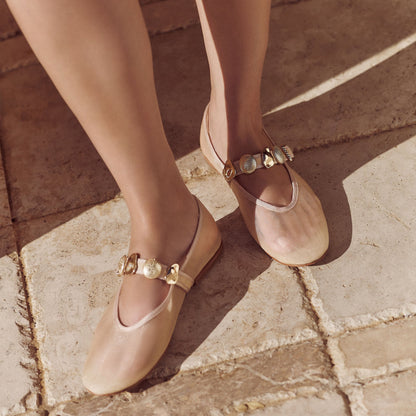 Relan French Vanilla Mesh Ballet Flats Dolce Vita
