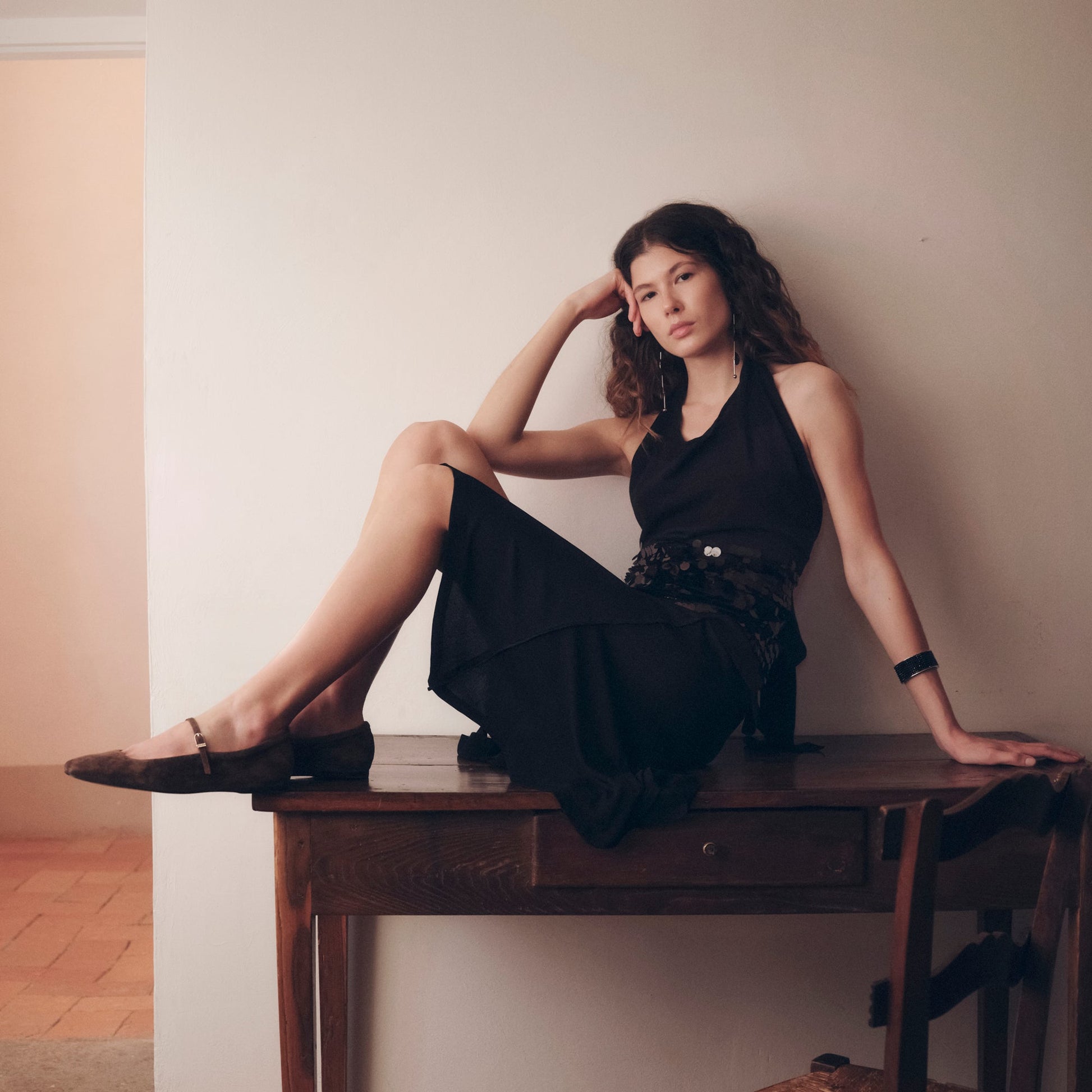 Reyes Dk Brown Suede Ballet Flats Dolce Vita