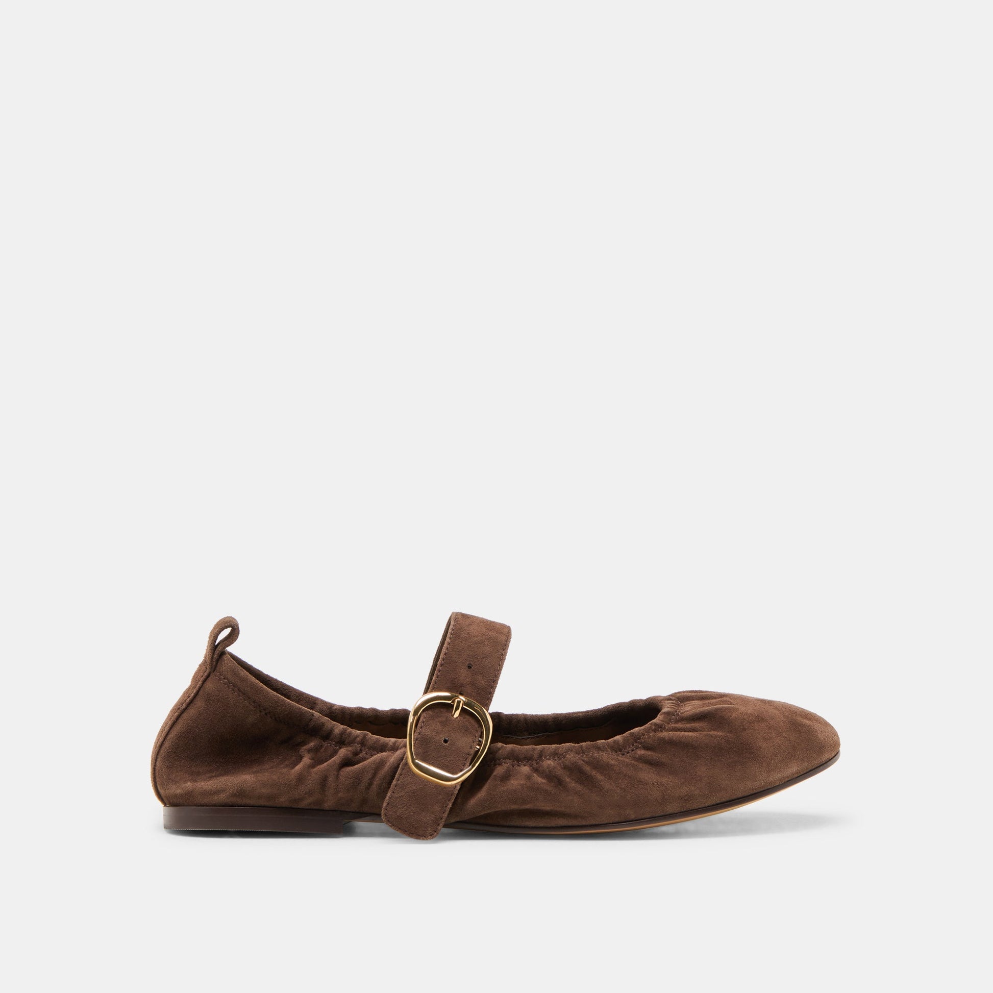 Caely Dk Brown Suede Ballet Flats Dolce Vita