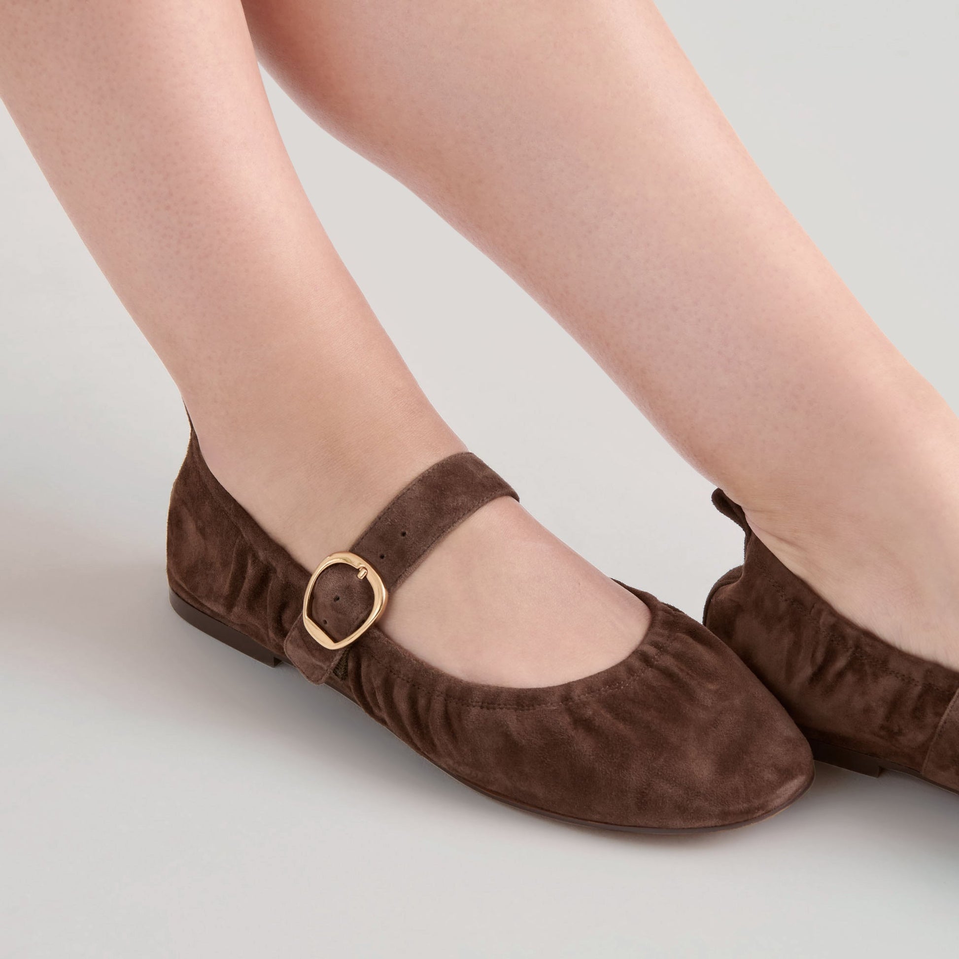 Caely Dk Brown Suede Ballet Flats Dolce Vita