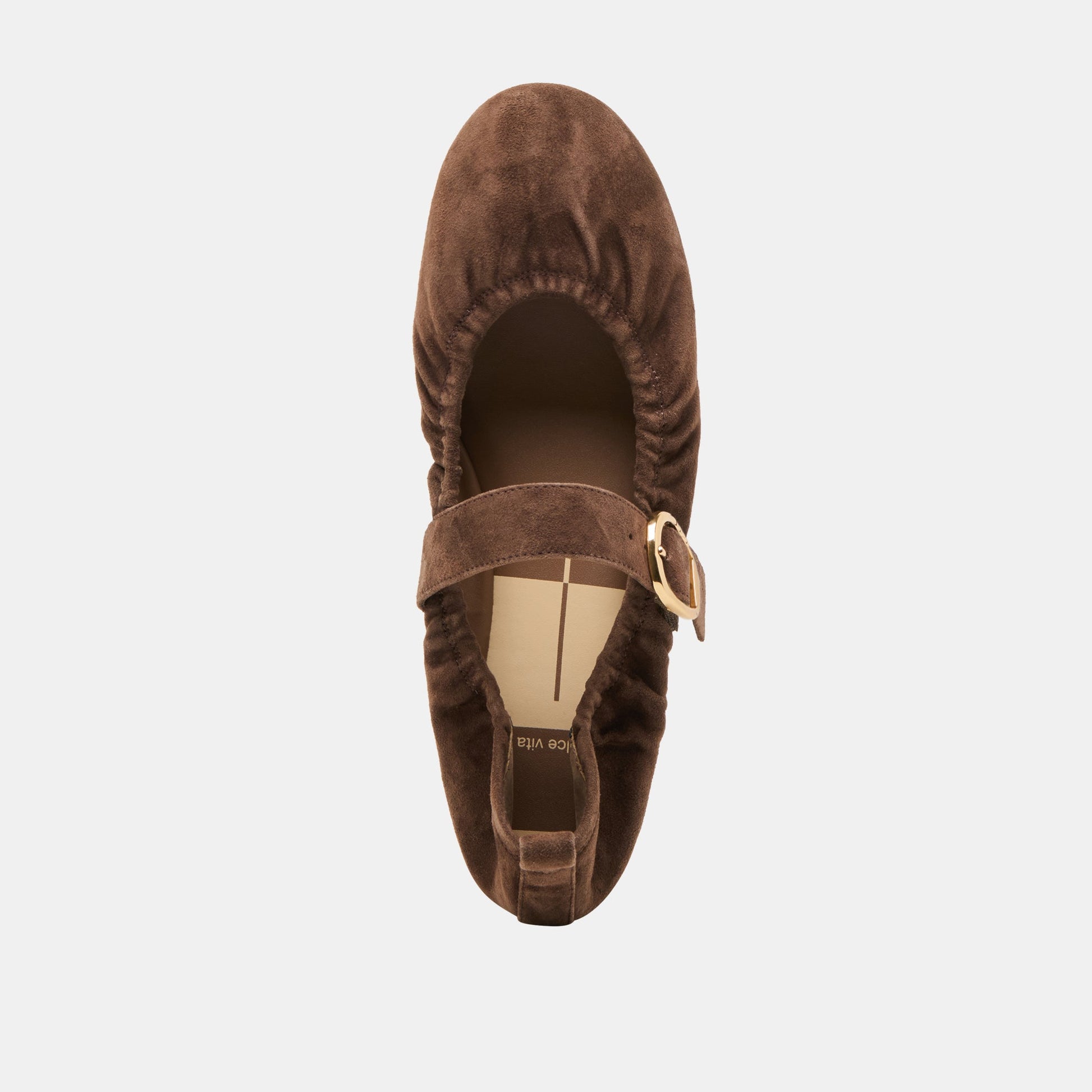Caely Dk Brown Suede Ballet Flats Dolce Vita