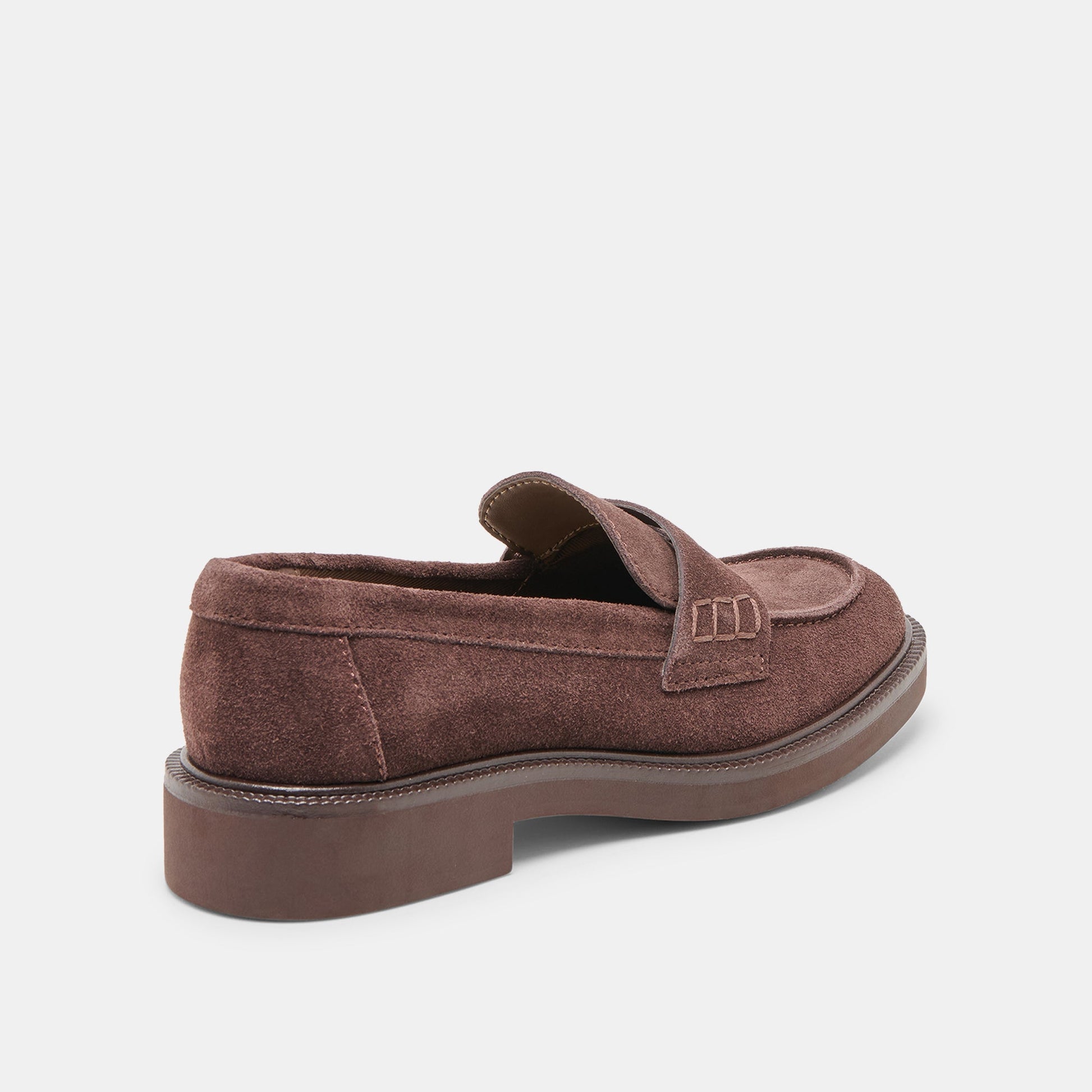 Tiggy Mahogany Suede Loafers Dolce Vita