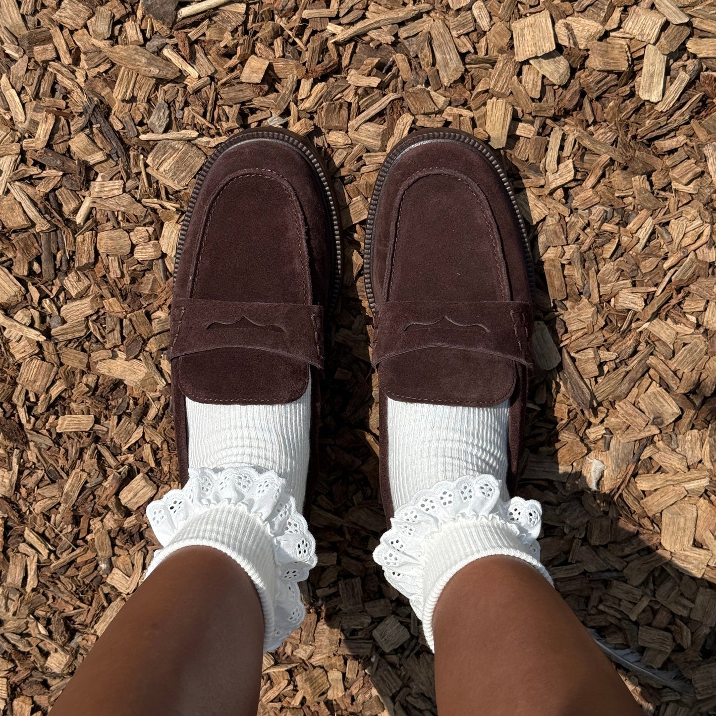 Tiggy Mahogany Suede Loafers Dolce Vita