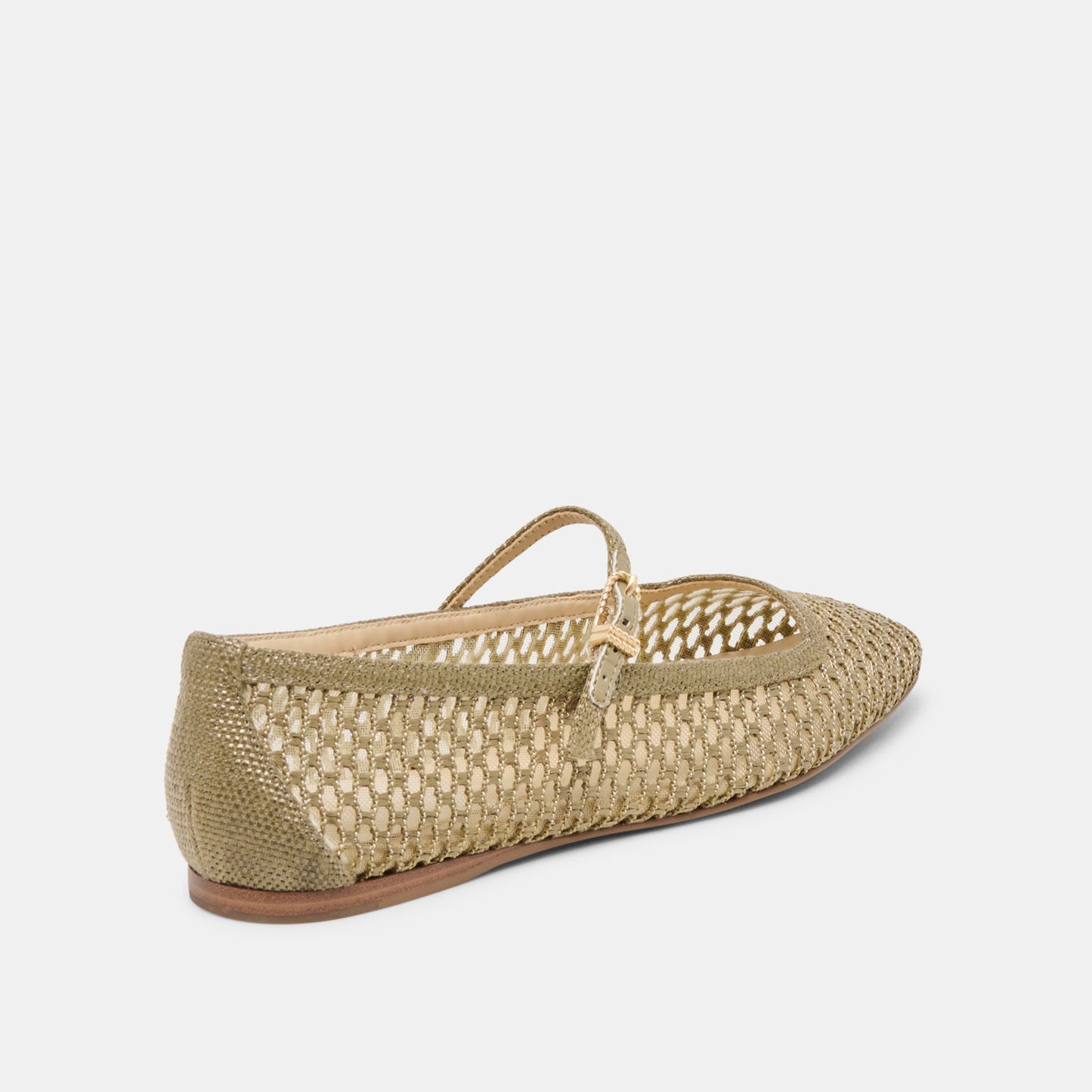 Reyes Olive Woven Raffia Ballet Flats Dolce Vita