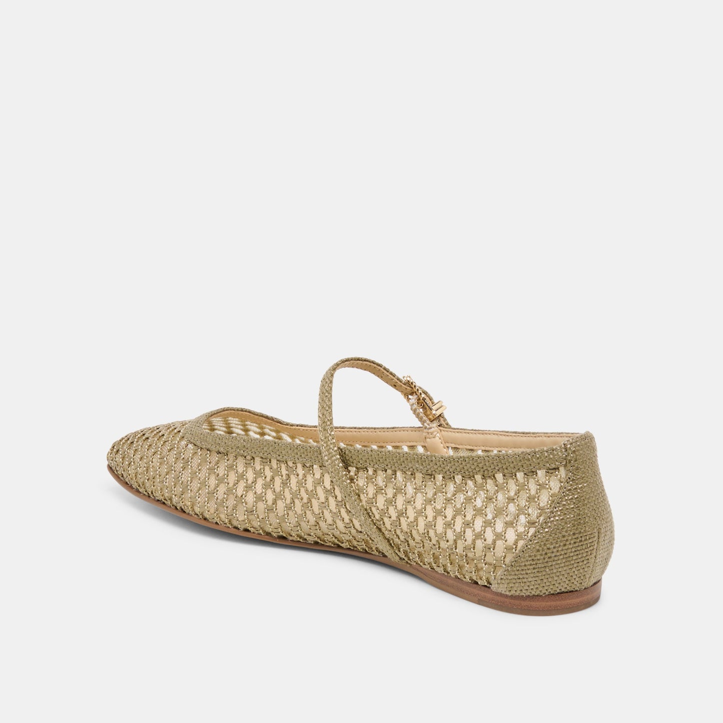 Reyes Olive Woven Raffia Ballet Flats Dolce Vita