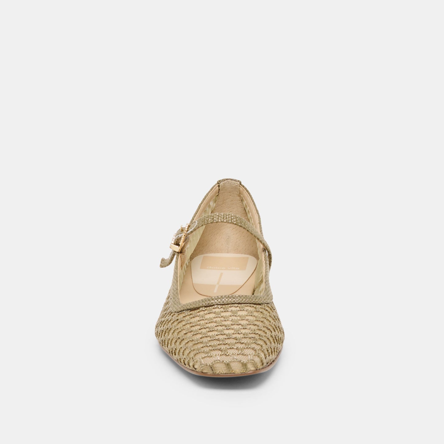 Reyes Olive Woven Raffia Ballet Flats Dolce Vita