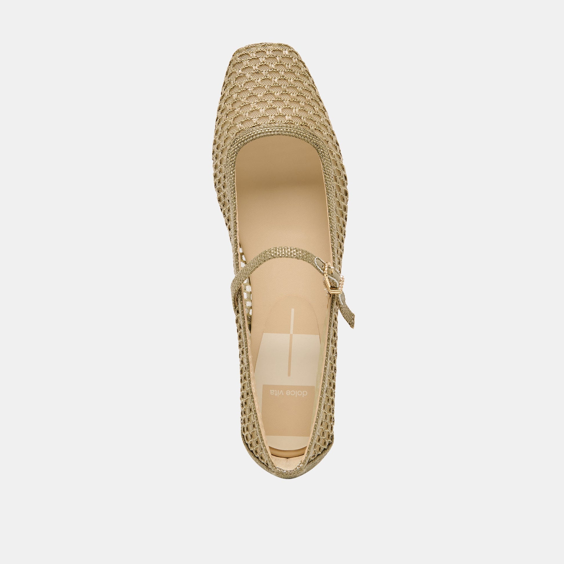 Reyes Olive Woven Raffia Ballet Flats Dolce Vita