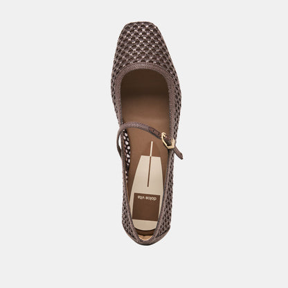 Reyes Chocolate Woven Raffia Ballet Flats Dolce Vita